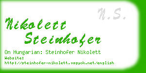 nikolett steinhofer business card